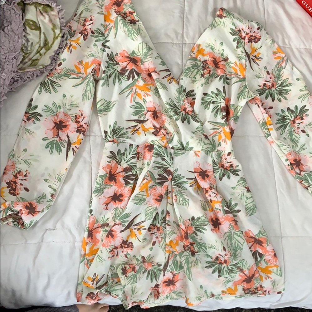 Long sleeve romper.